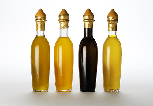Diferentes aspectos del aceite de oliva filtrado y sin filtrar